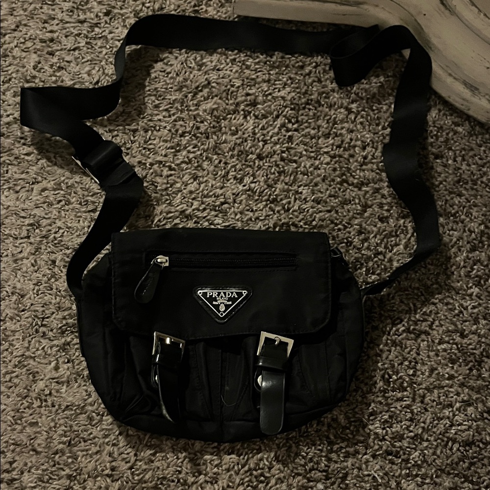 Vintage Prada Black Crossbody Bag